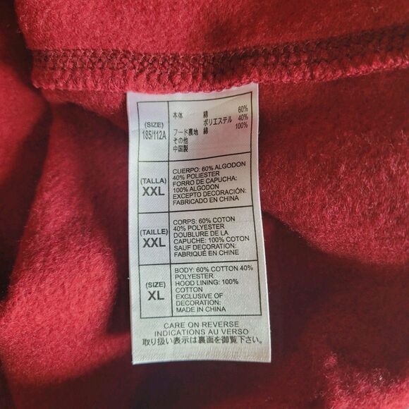 Disney Parks Disneyland Mickey Mouse Zip Hooded Sweatshirt Burgundy Mens Xlarge - Picture 4 of 8